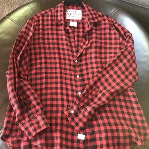 Frank and Eileen Buffalo Plaid blouse M EUC